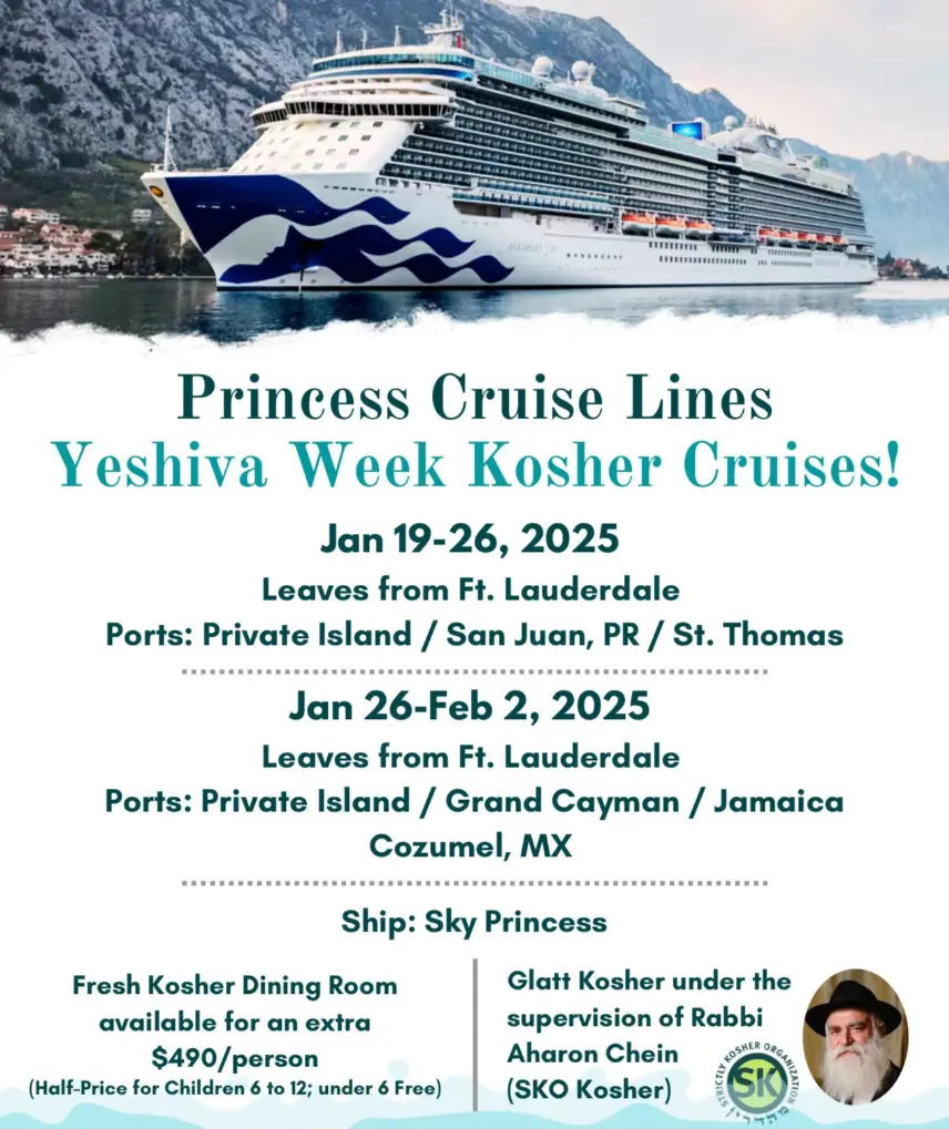 Princess Fresh Kosher Sailing Yeshiva Week 2025 Go Beyond